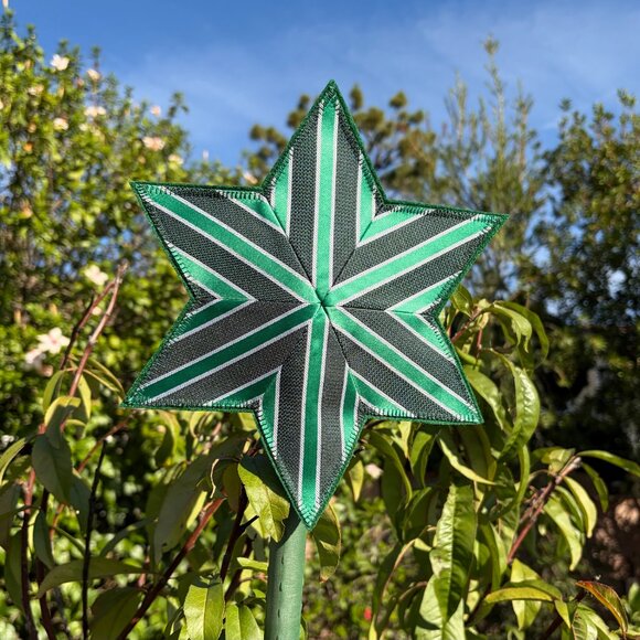 Star Tree Topper from re-purposed necktie - Picture 2 of 10